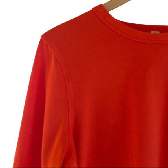 Lululemon Classic Fit T-Shirt Size 10 Cotton Lyocell Linen Long Sleeve Orange - Picture 3 of 15